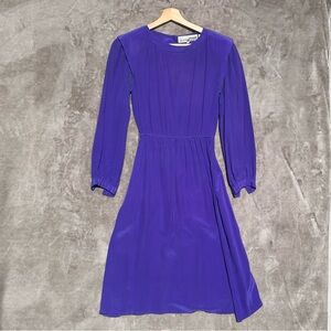 Tracer Dress Purple 100% silk Women's Dress size 7